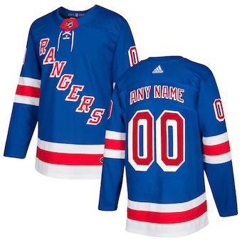 Men's New York Rangers Custom adidas Royal Jersey
