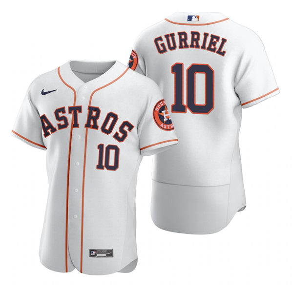 Men's Houston Astros #10 Yuli Gurriel Nike White Home Flexbase Jersey