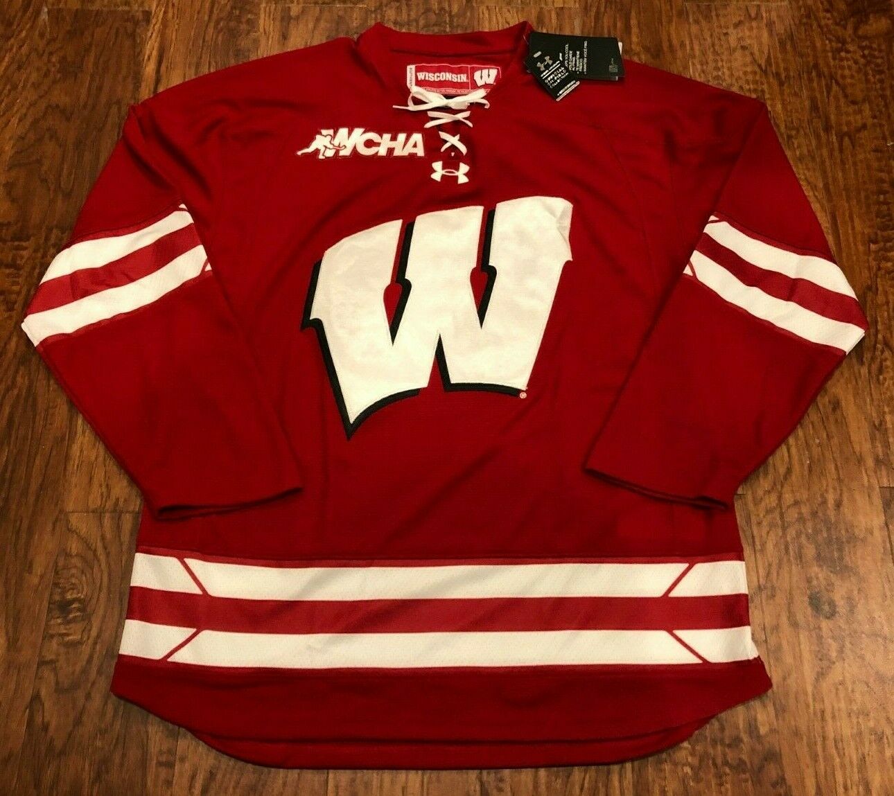 Men's Wisconsin Badgers Under Armour 2020 Cardinal College Hockey Team Jersey