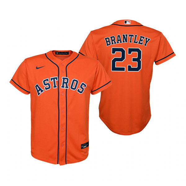 Youth Houston Astros #23 Michael Brantley Nike Orange Jersey