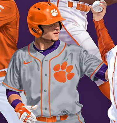 Men's Clemson Tigers Custom Nike Grey Retro Throwback Baseball Jersey