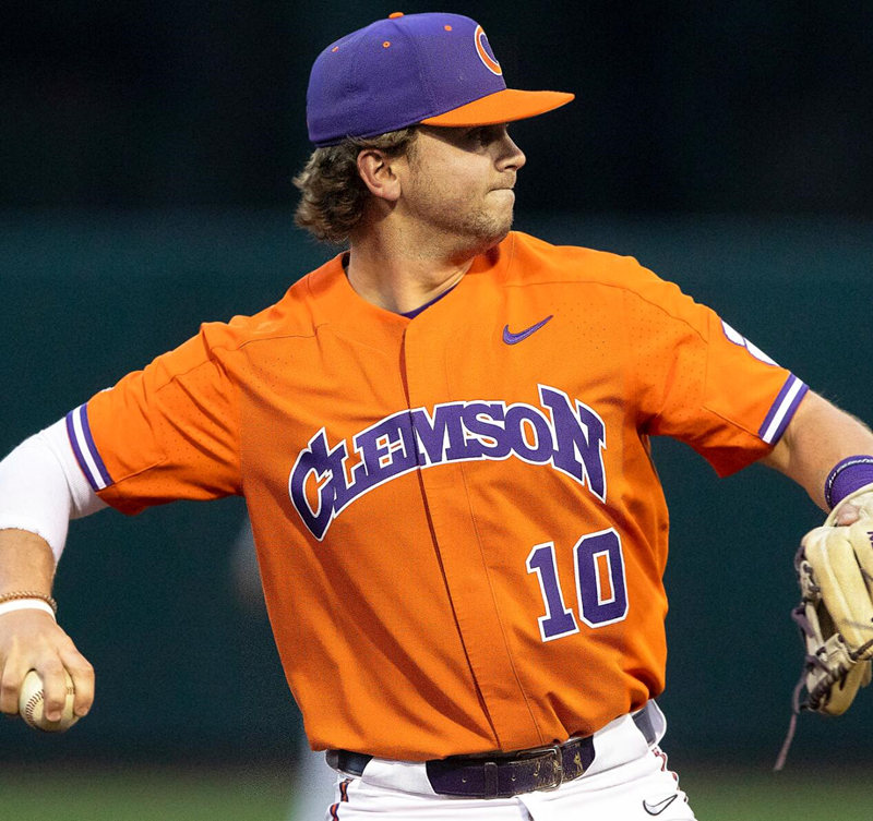 Men's Clemson Tigers Custom Nike 2019 Orange Baseball Jersey