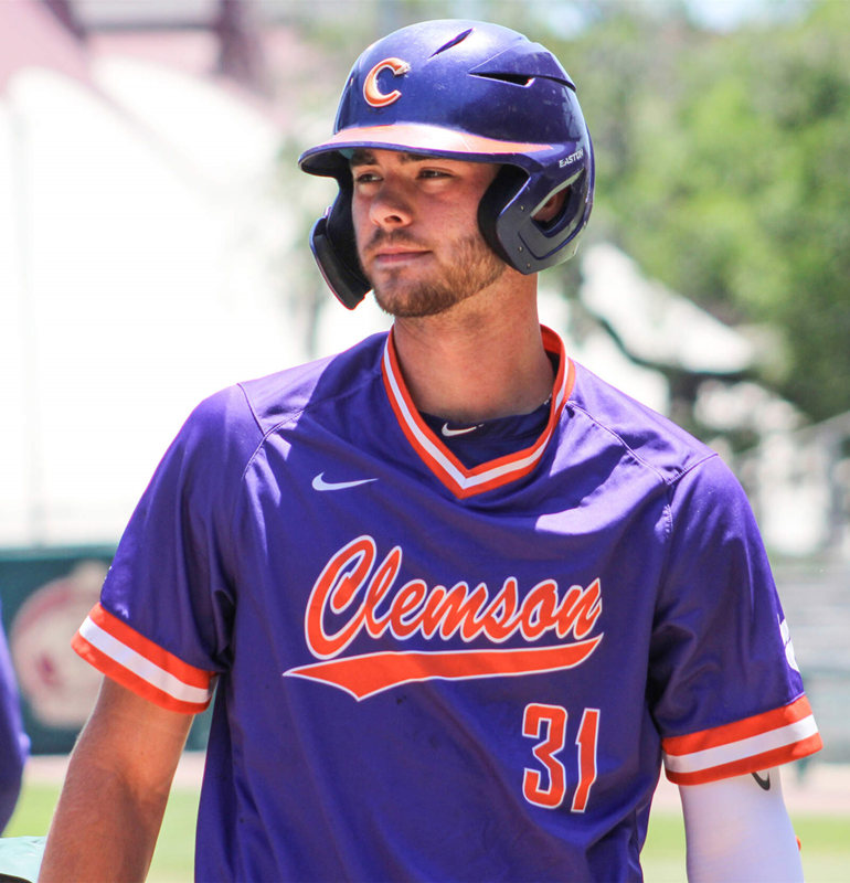 Men's Clemson Tigers Custom Nike Purple Pullover Baseball Jersey