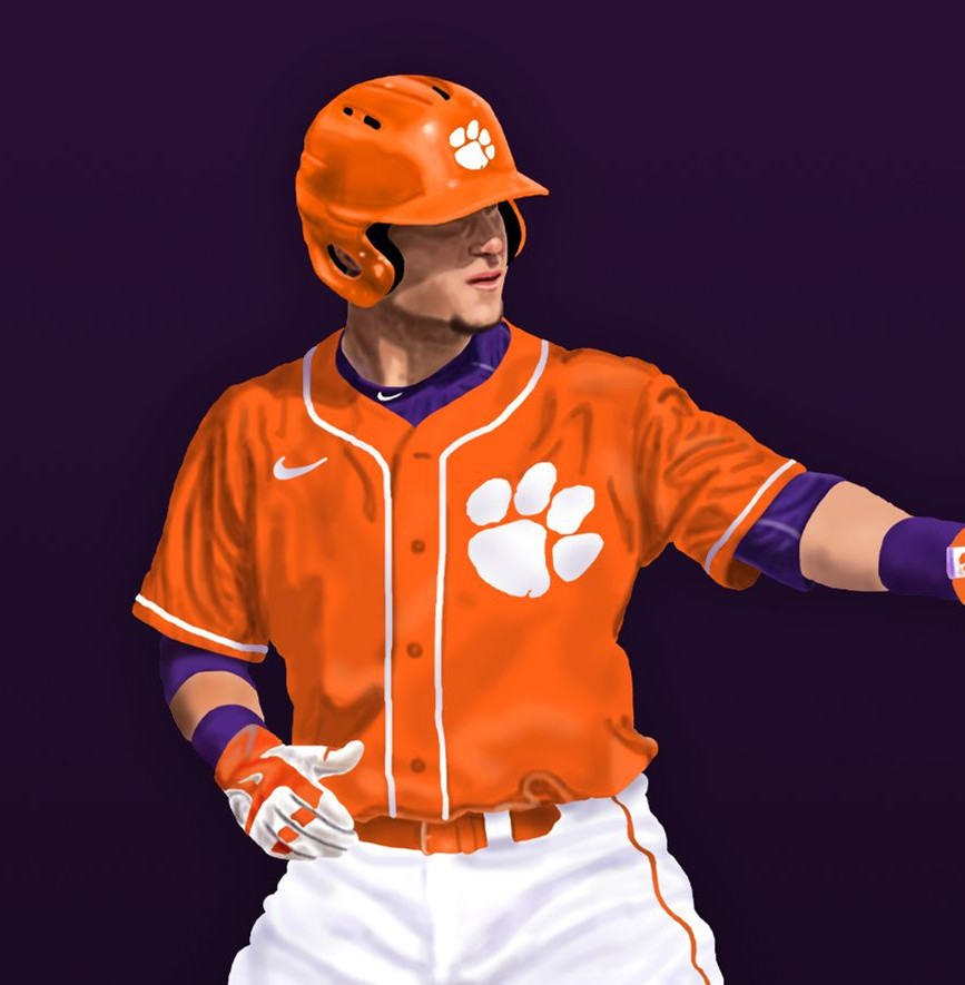 Men's Clemson Tigers Custom Nike Orange Retro Throwback Baseball Jersey