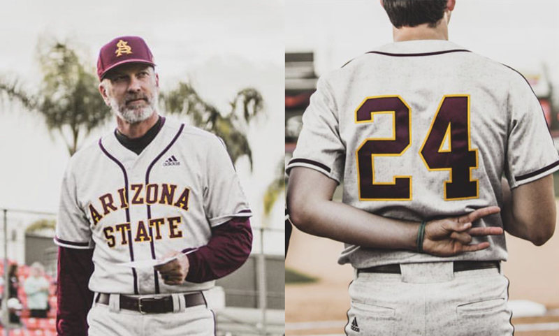 Men's Arizona State Sun Devils #24 Barry Bonds Adidas 2021 Cream Button Baseball Jersey