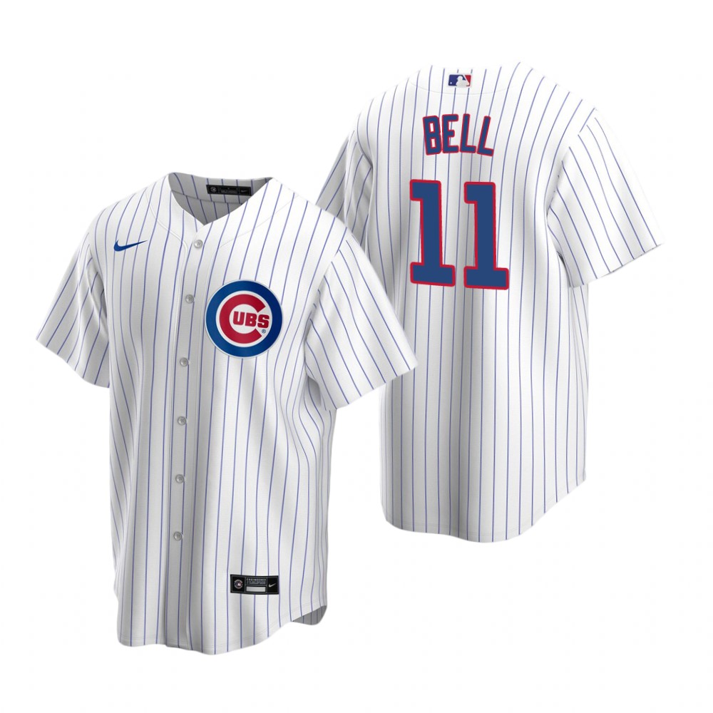 Men's  Chicago Cubs Retired Player #11 George Bell Nike White Cool Base Jersey