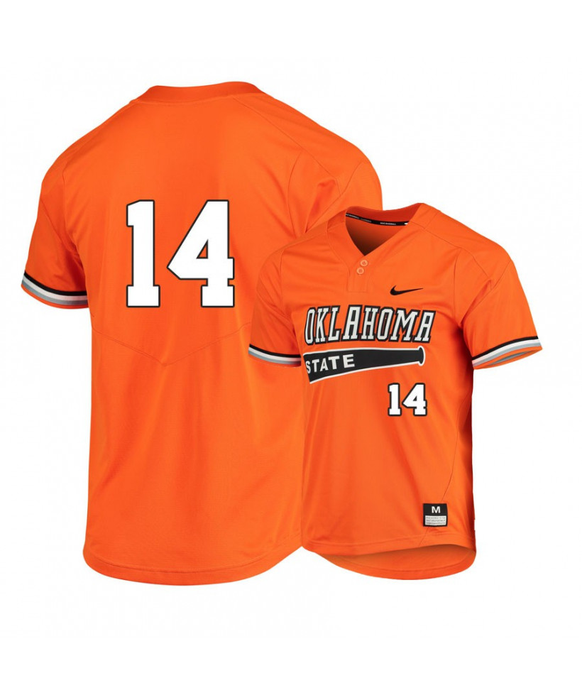 Men's Oklahoma State Cowboys #14 Noah Sifrit Nike Orange Pullover  Baseball Jersey