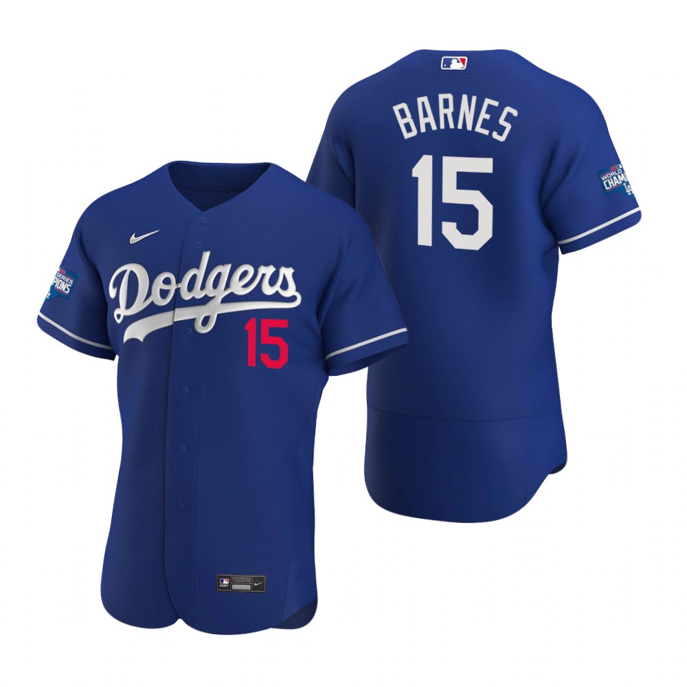 Mens Los Angeles Dodgers #15 Austin Barnes Nike Royal Flexbase Jersey