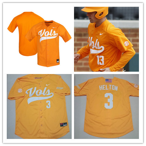 Mens Youth Tennessee Volunteers Custom Nike Orange Vols College Baseball Jersey
