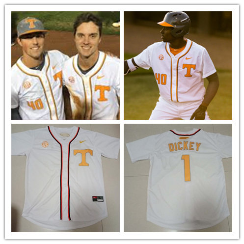 Mens Youth Tennessee Volunteers Nike White Stripes Baseball Jersey