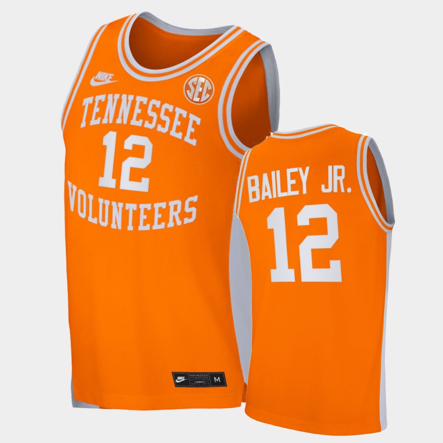 Men's Tennessee Volunteers #12 Victor Bailey Jr. Nike 2020 Orange Retro College Basketball Jersey