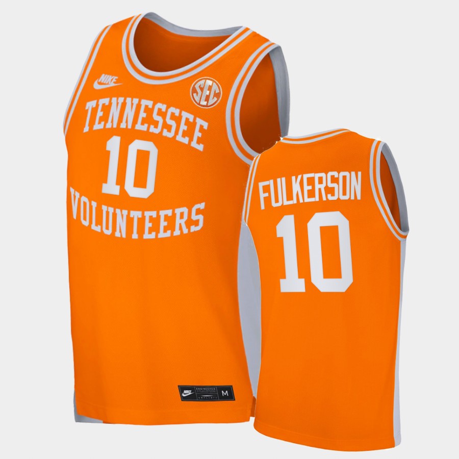 Men's Tennessee Volunteers #10 John Fulkerson Nike 2020 Orange Retro College Basketball Jersey
