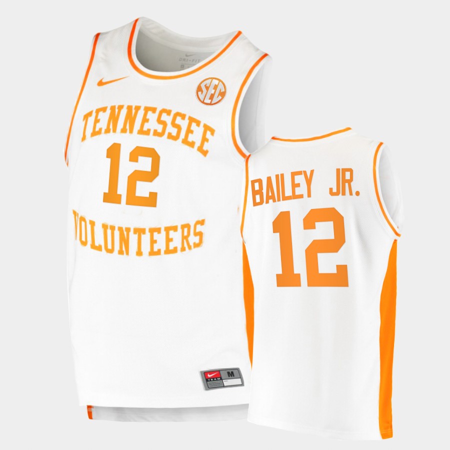 Men's Tennessee Volunteers #12 Victor Bailey Jr. Nike 2020 White Retro College Basketball Jersey