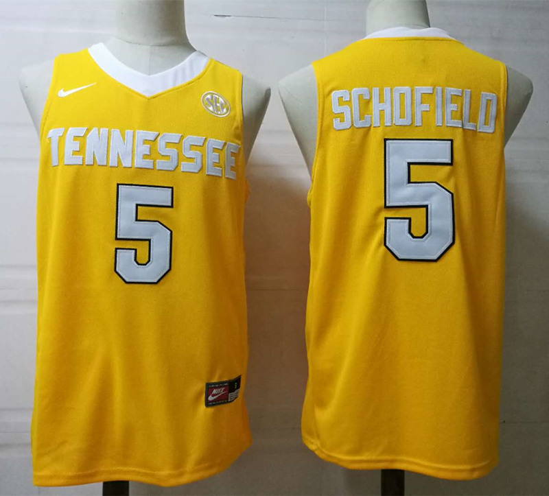 Men's Tennessee Volunteers #5 Admiral Schofield Nike 2015-18 Orange Basketball Jersey
