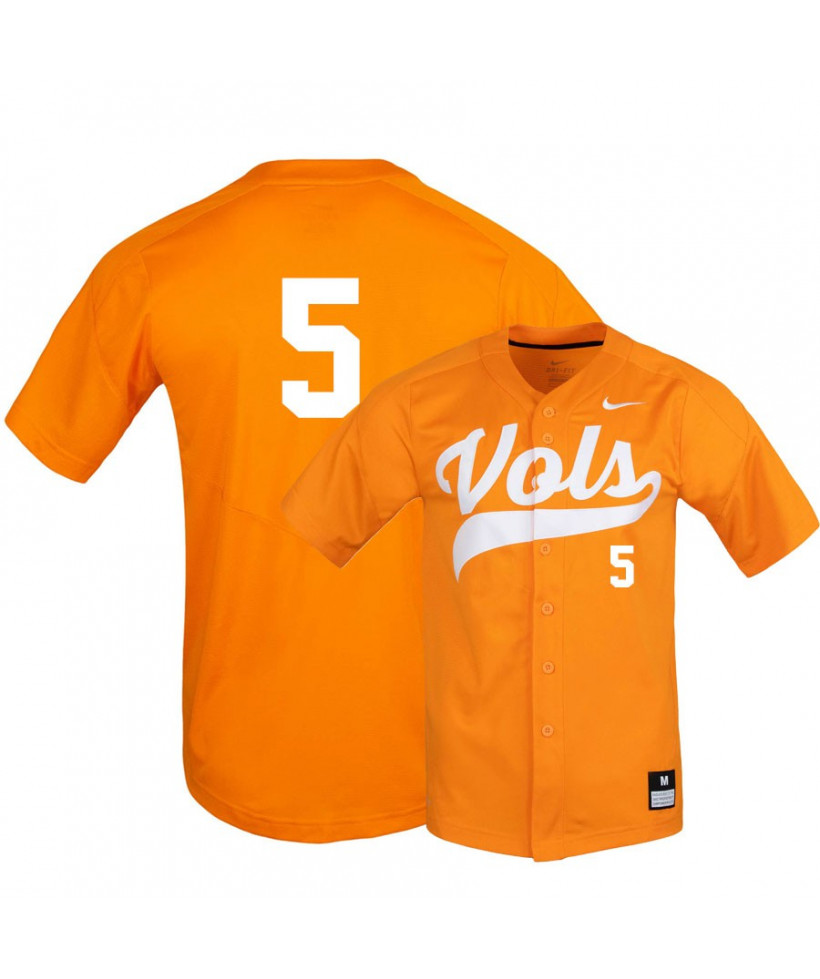 Men's Tennessee Volunteers #5 Zach Daniels Nike Orange Vols College Baseball Jersey