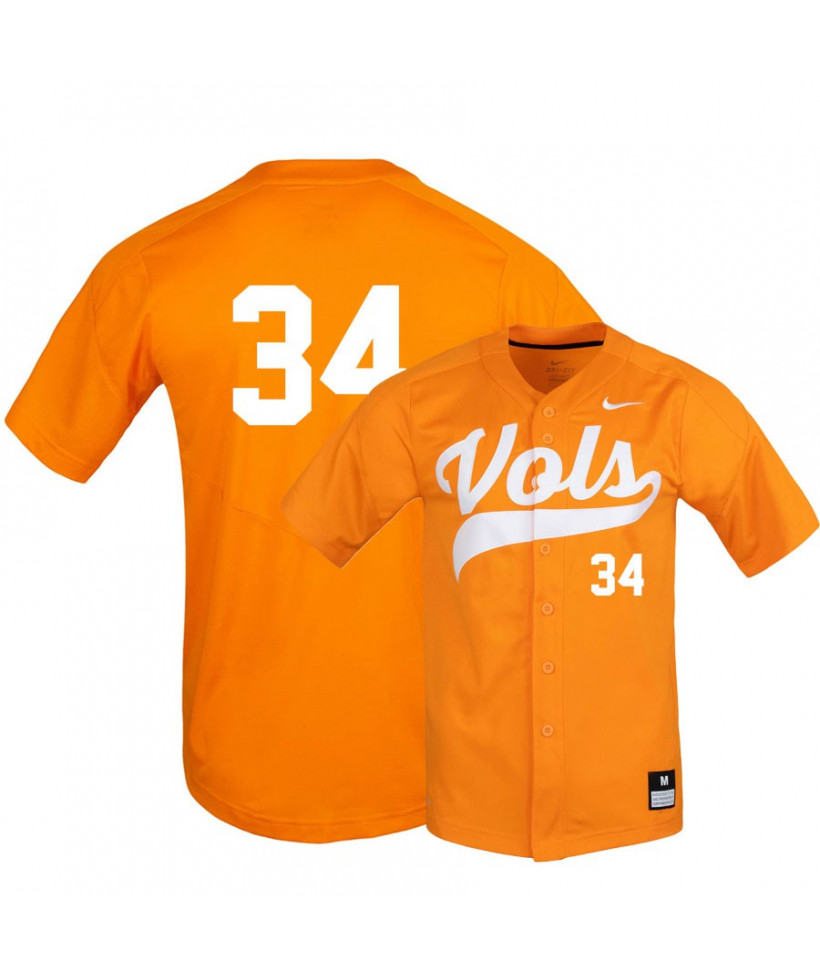 Nike Tennessee Volunteers #34 Garrett Crochet Elite Orange Baseball Jersey