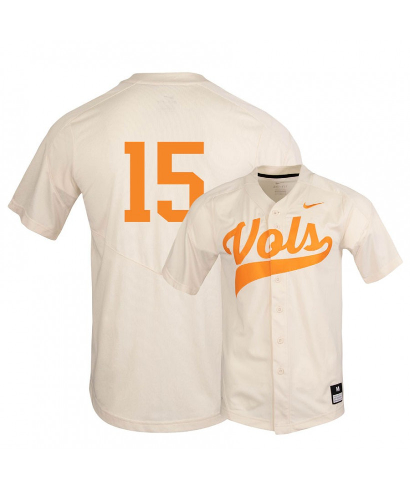 Nike Tennessee Volunteers 15 Kody Davidson Elite White Baseball Jersey