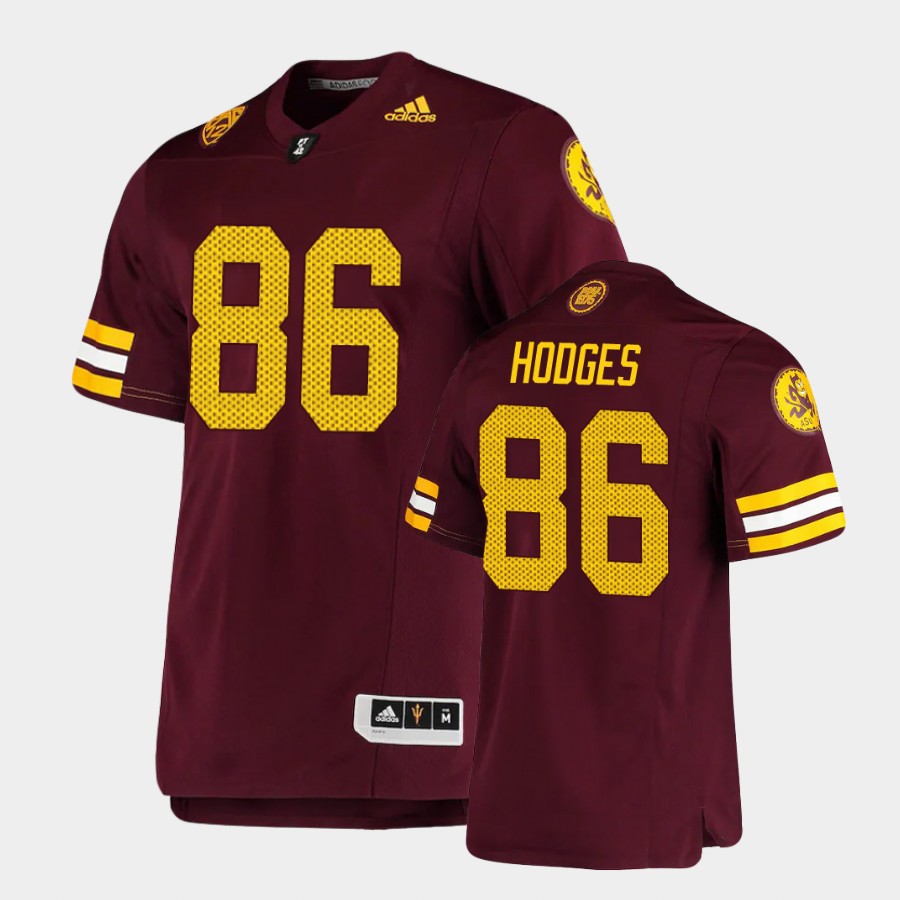Men's Arizona State Sun Devils #86 Curtis Hodges Adidas Maroon Retro 1975 Throwback Football Jersey