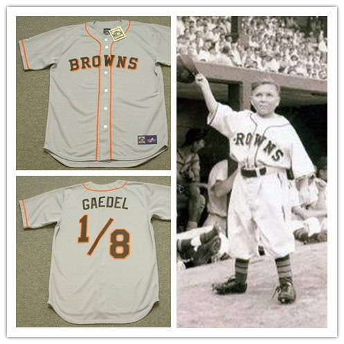 SATCHEL PAIGE St. Louis Browns 1951 Majestic Cooperstown Throwback