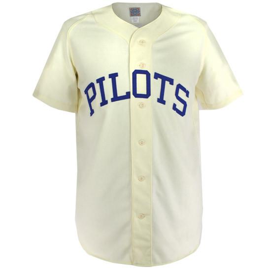 Men's Seattle Pilots Custom 1969 Spring Training Game Worn Road MITCHELL & NESS Cooperstown Throwback Jersey