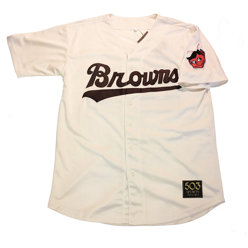 Men's St. Louis Browns Custom 1953 Cream MITCHELL & NESS Cooperstown Throwback Jersey