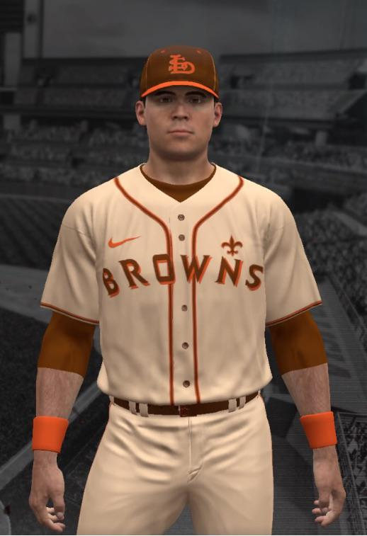 Men's St. Louis Browns Custom Nike Cream Retro Baseball Jersey