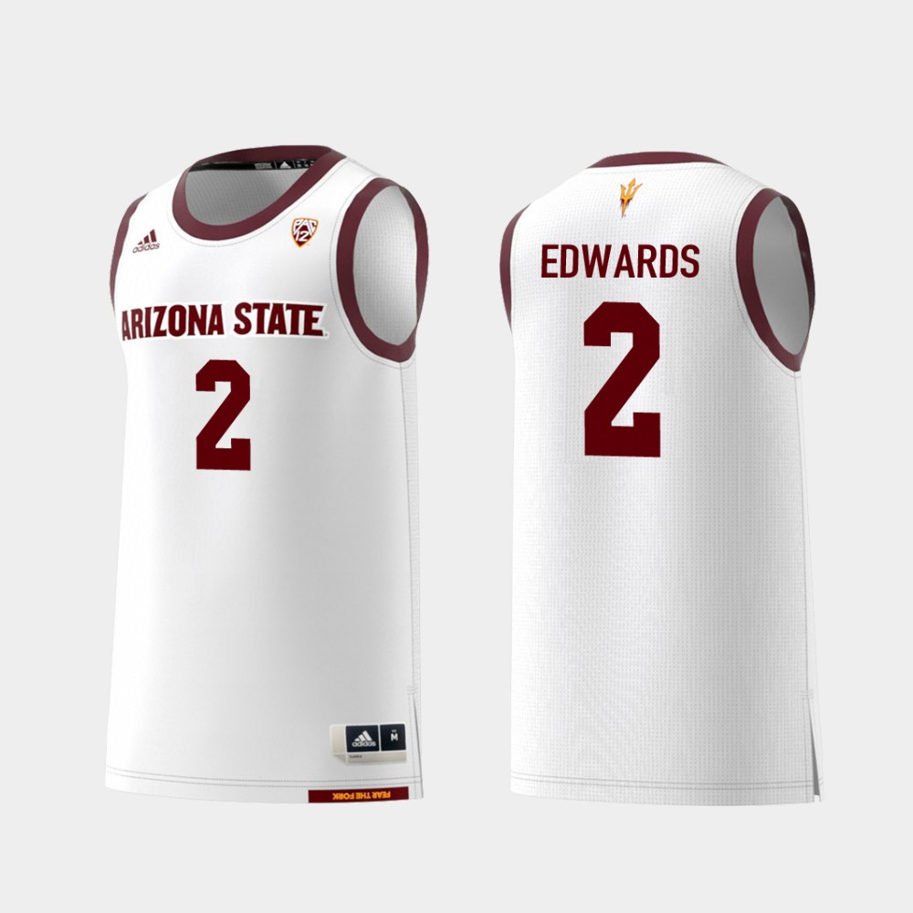 Men's Arizona State Sun Devils #2 Rob Edwards Adidas 2018 White Alumni College Basketball Jersey