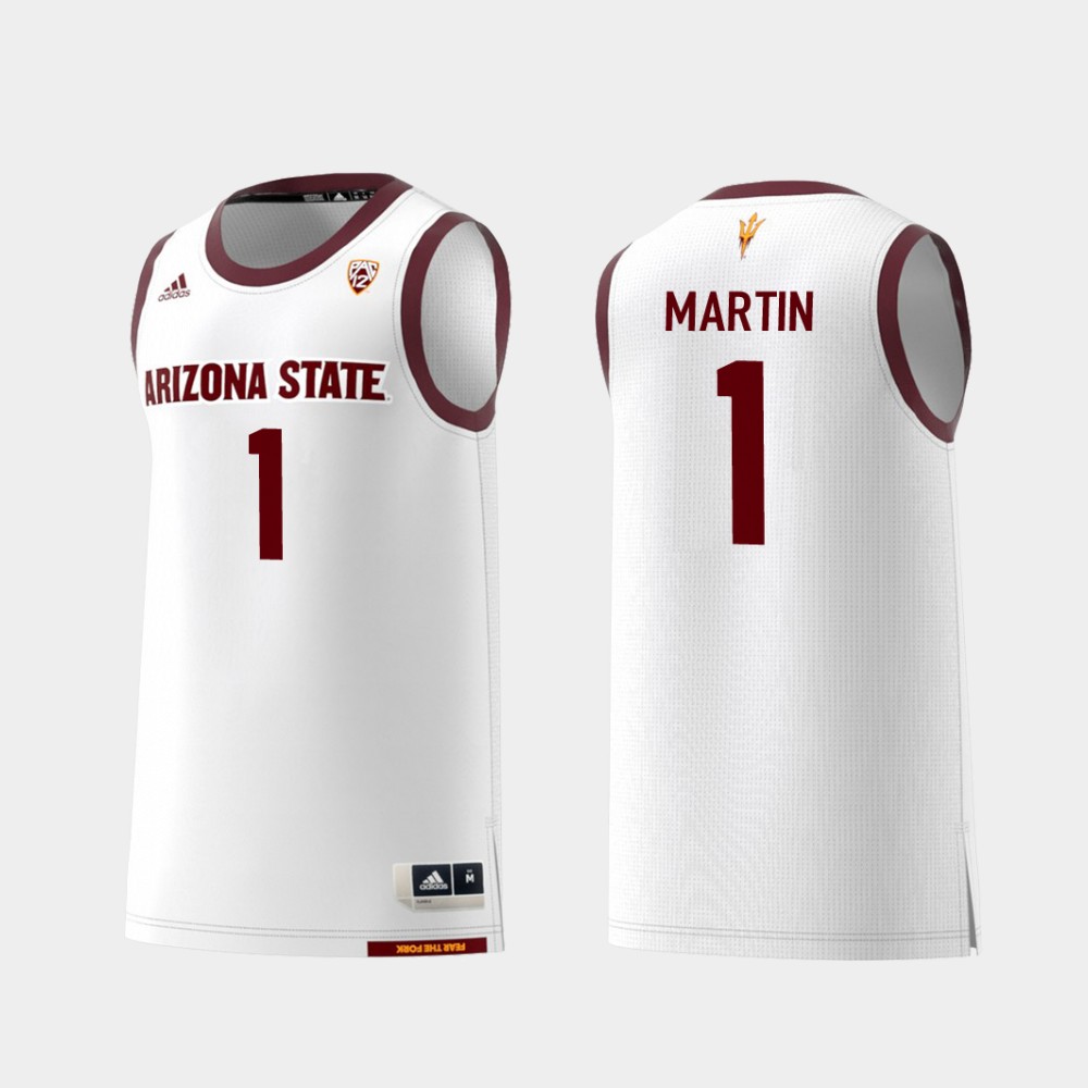 Men's Arizona State Sun Devils #1 Remy Martin Adidas 2018 White Alumni College Basketball Jersey