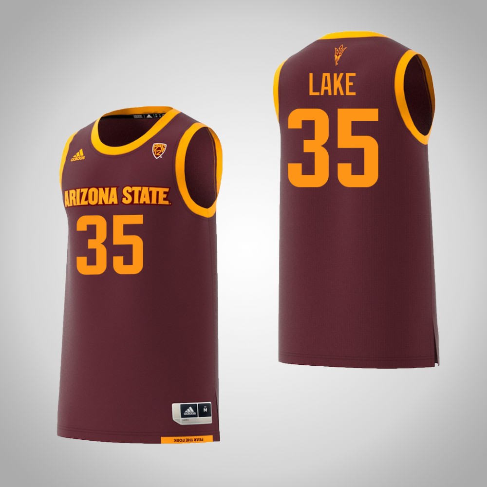 Men's Arizona State Sun Devils #35 Quon lake Adidas 2018 Maroon Alumni College Basketball Jersey