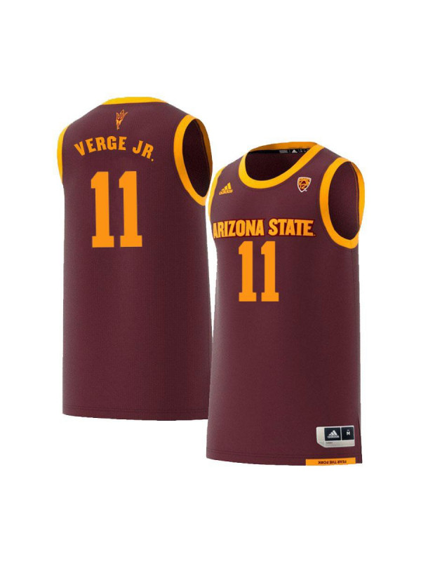Men's Arizona State Sun Devils #11 Alonzo Verge Jr. Adidas 2018 Maroon Alumni College Basketball Jersey