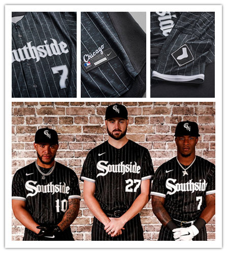 Mens Chicago White Sox Custom Luis Gonzalez Michael Jordan Gavin Sheets Bill Melton Nike Black 2021 MLB FlexBase City Connect Jersey