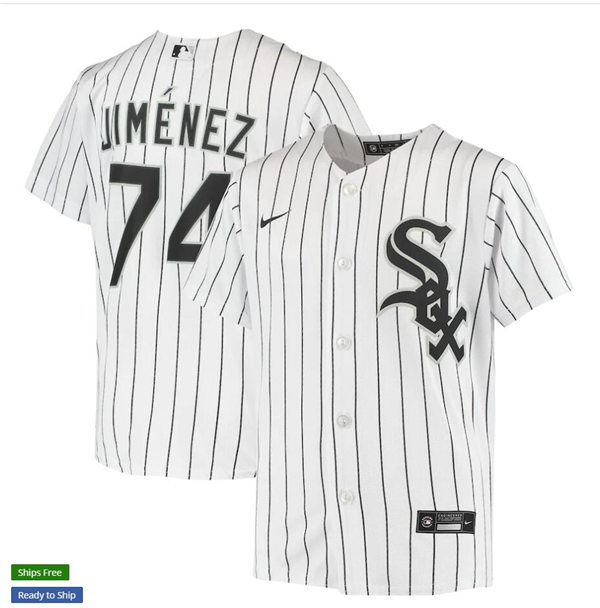 Youth Chicago White Sox #74 Eloy Jimenez Nike White Home Jersey