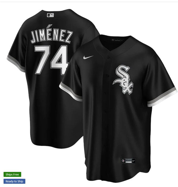 Yout Chicago White Sox #74 Eloy Jimenez Nike Black Alternate Jersey