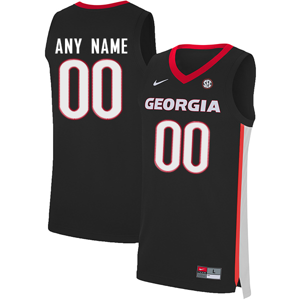 Men's Georgia Bulldogs Custom Nike Black College Basketball Game Jersey