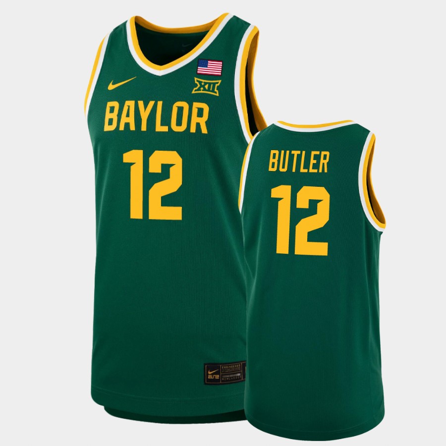 Men's Baylor Bears #12 Jared Butler Nike Green NCAA College Basketball Jersey