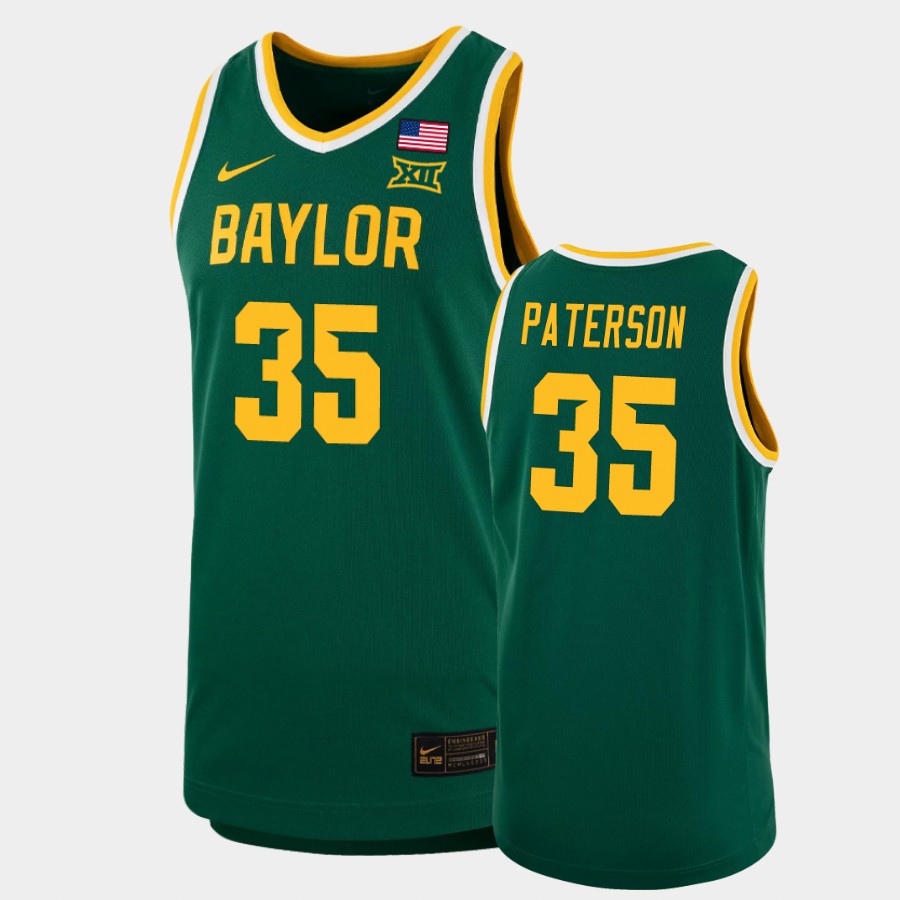 Men's Baylor Bears #35 Mark Paterson Nike Green NCAA College Basketball Jersey