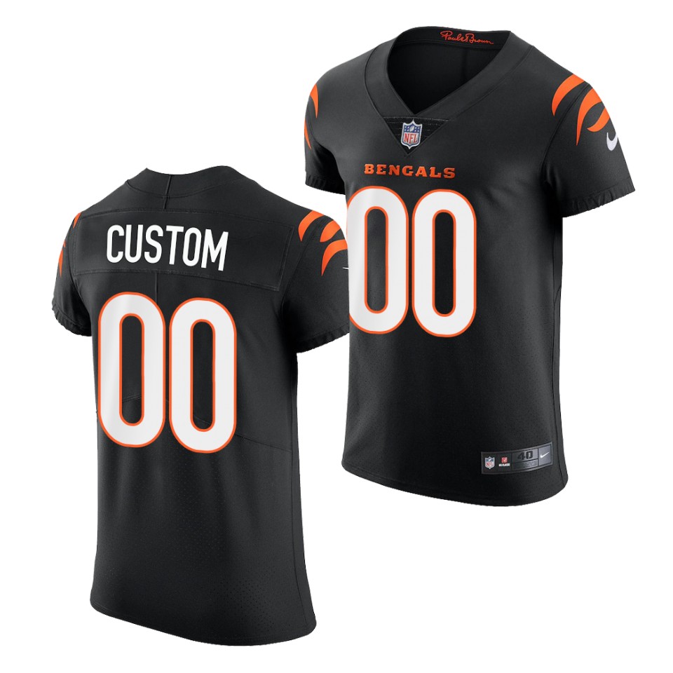 Men's Cincinnati Bengals Custom 2021 Nike Black Vapor Limited Jersey