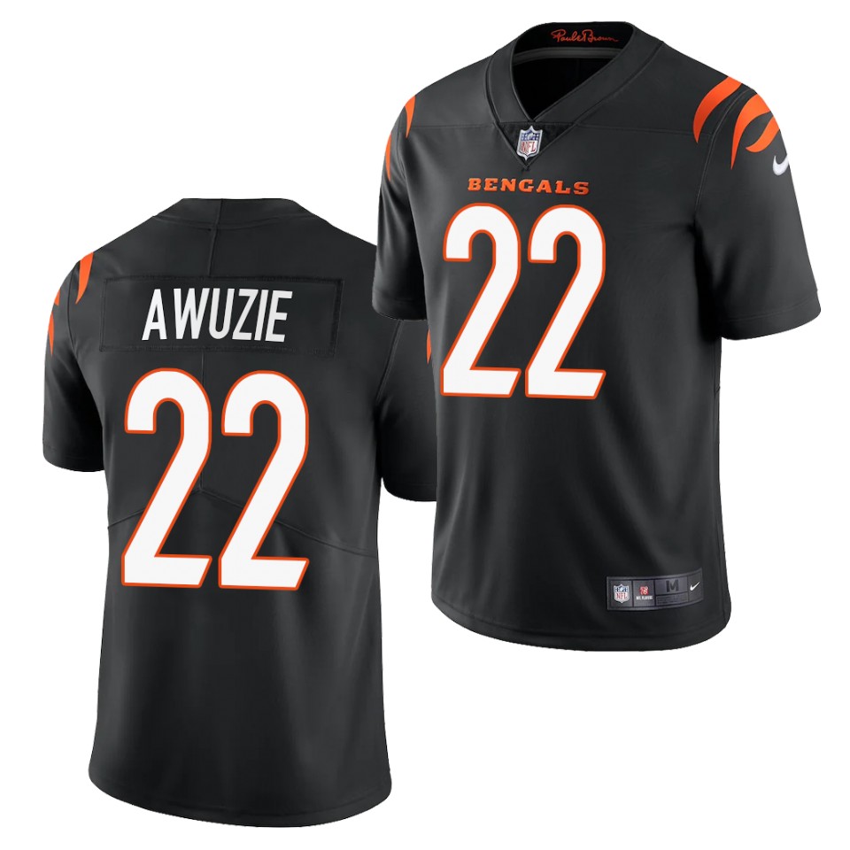 Men's Cincinnati Bengals #22 Chidobe Awuzie 2021 Nike Black Vapor Limited Jersey