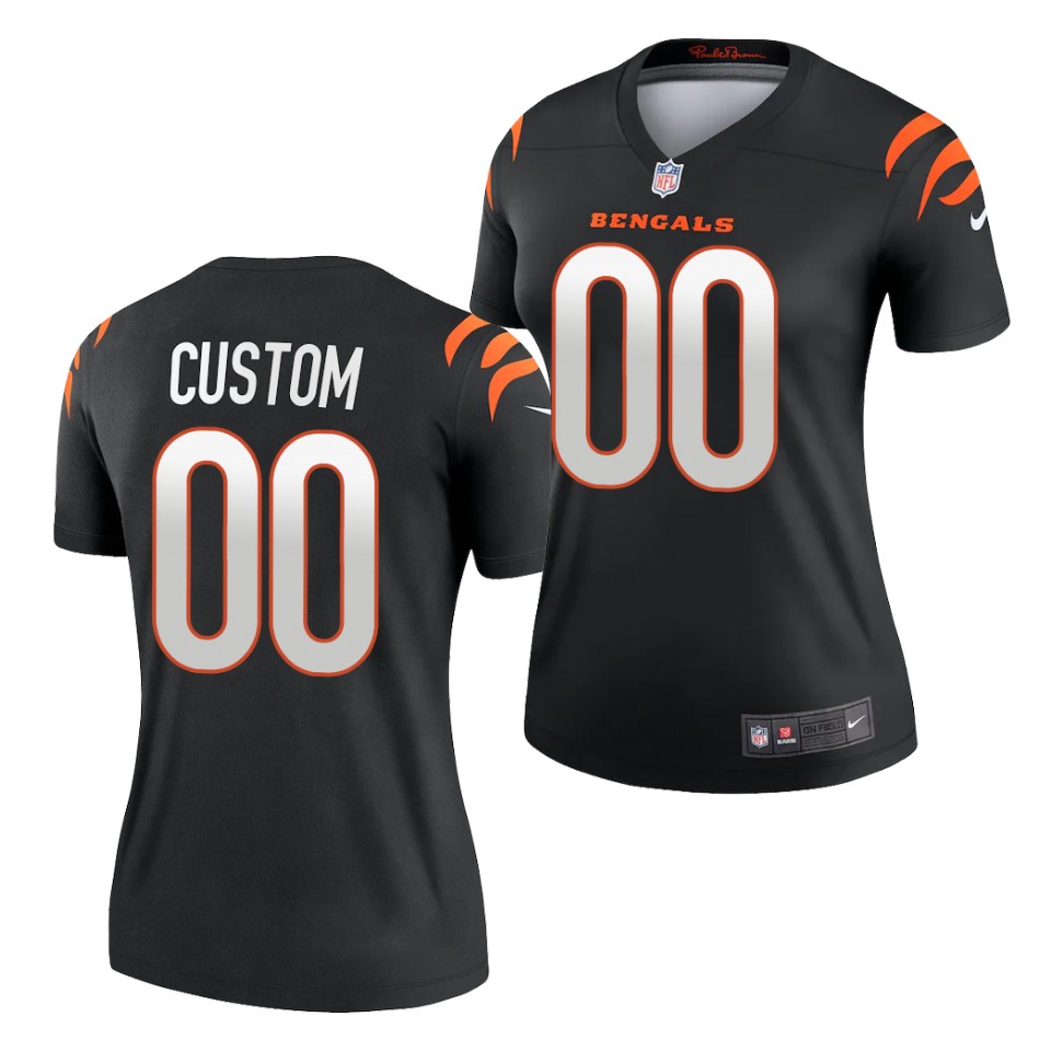 Women's Cincinnati Bengals Custom 2021 Nike Black Vapor Lady Limited Jersey