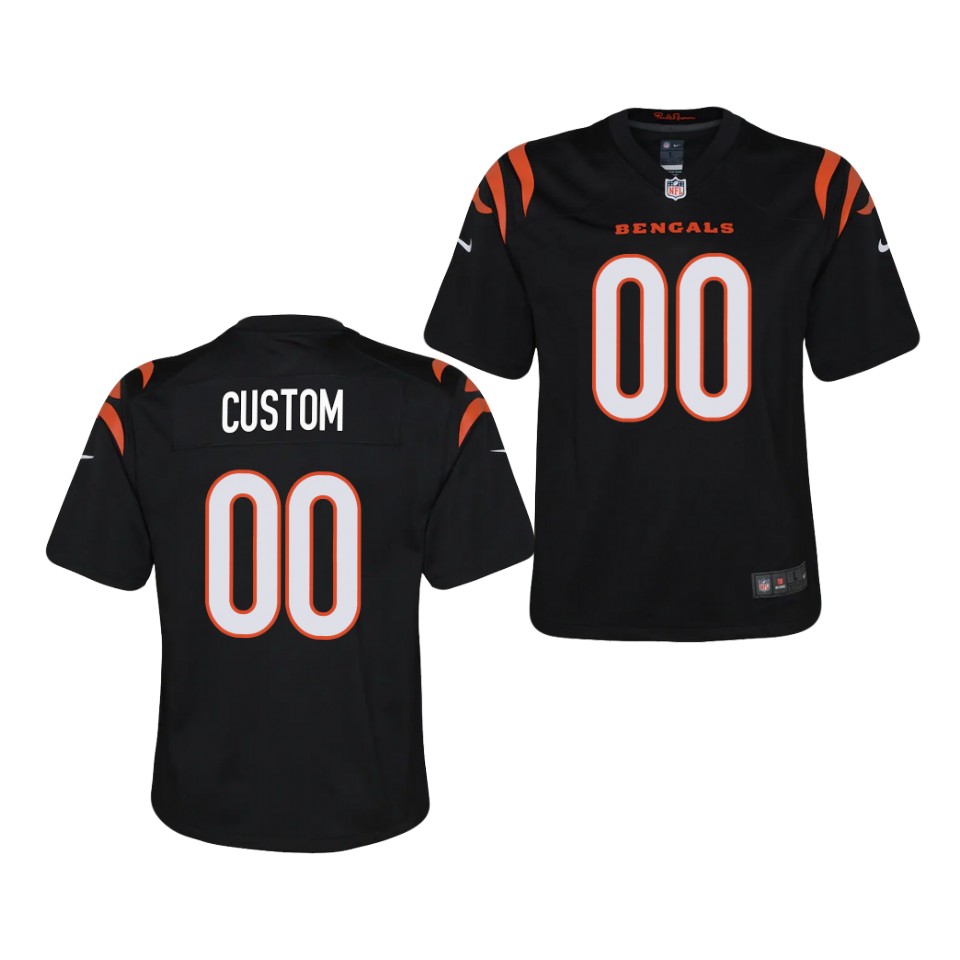 Youth Cincinnati Bengals Custom 2021 Nike Black Vapor Kids Limited Jersey