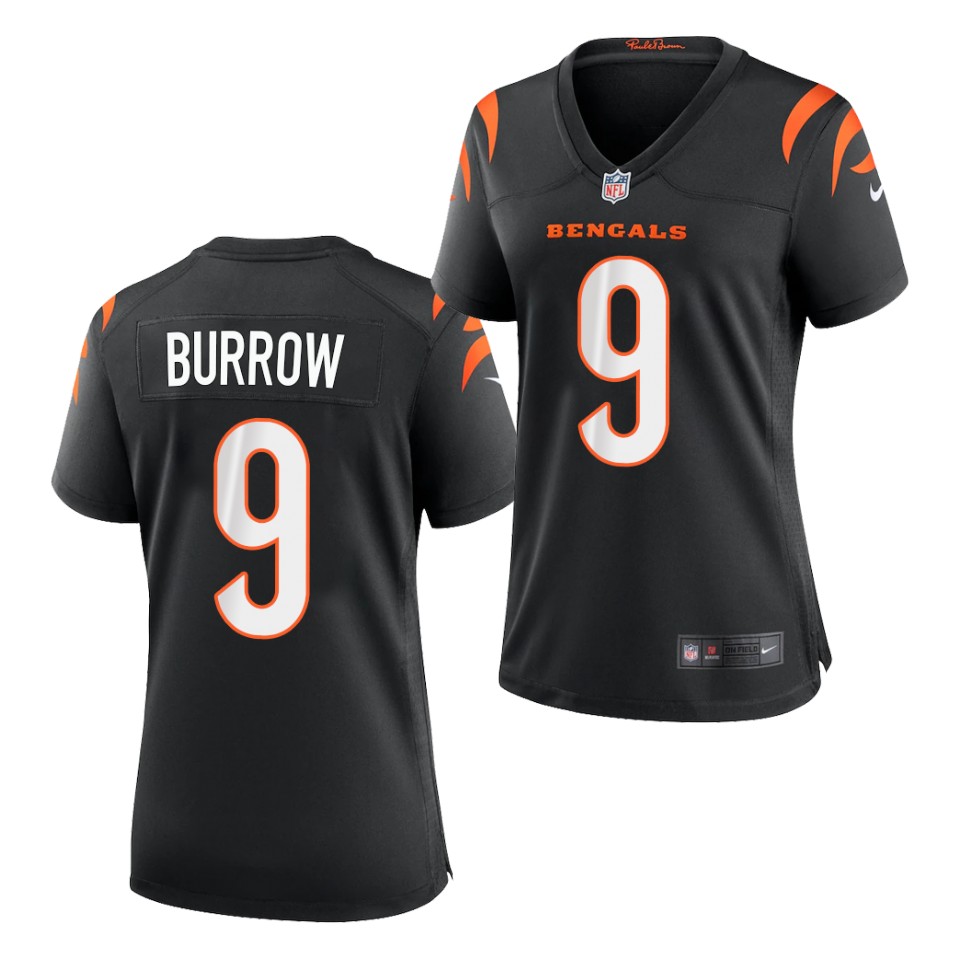 Women's Cincinnati Bengals #9 Joe Burrow 2021 Nike Black Vapor Lady Limited Jersey