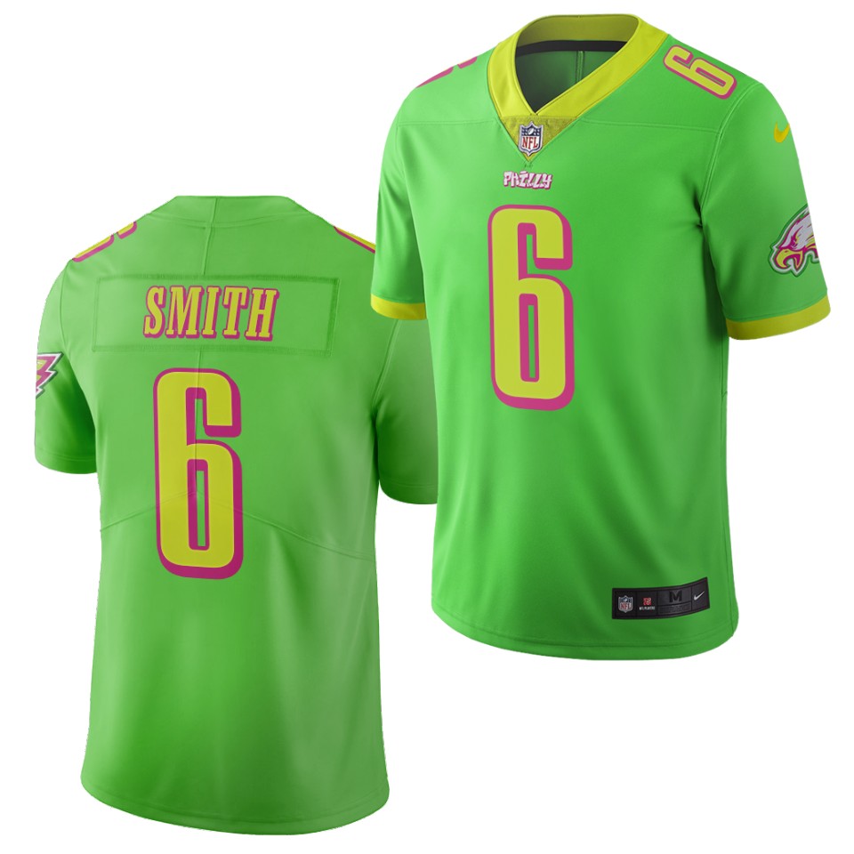 Men's Philadelphia Eagles #6 DeVonta Smith Nike Green Nike NFL City Edition Vapor Limited Jersey