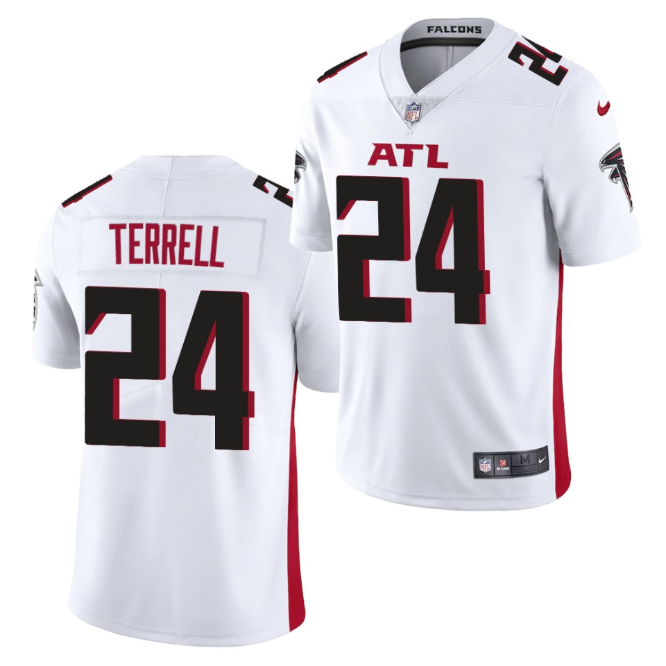 Men's Atlanta Falcons #24 A.J. Terrell Nike White Vapor Football Jersey