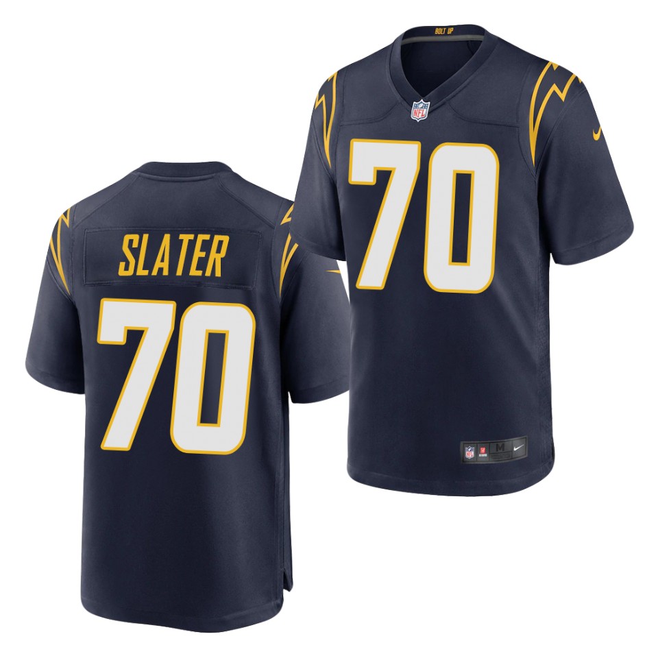 Men's Los Angeles Chargers #70 Rashawn Slater Nike Navy Alternate Game Football Jersey