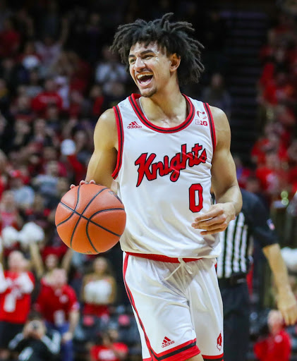 Men's Rutgers Scarlet Knights #0 Geo Baker Adidas White College Basketball Jersey