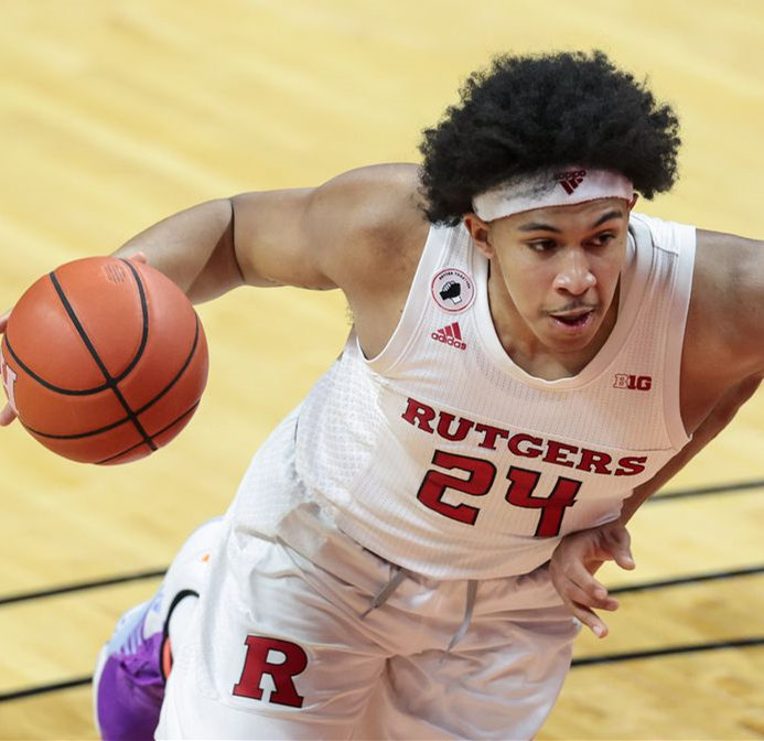 Men's Rutgers Scarlet Knights #24 Ron Harper Jr. Adidas Full White College Basketball Jersey