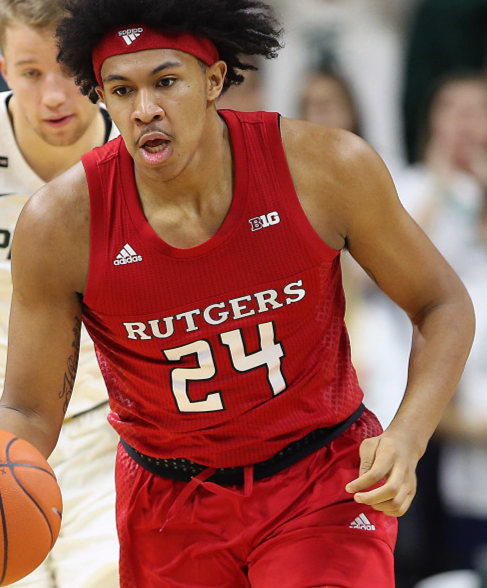 Men's Rutgers Scarlet Knights #24 Ron Harper Jr.  Adidas Full Red College Basketball Jersey