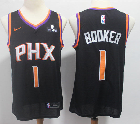 Mens Phoenix Suns #1 Devin Booker Nike Black Statement Edition Jersey