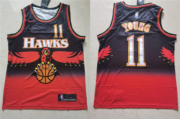 Mens Atlanta Hawks #11 Trae Young Nike Red Retro Hardwood Classics Swingman Jersey