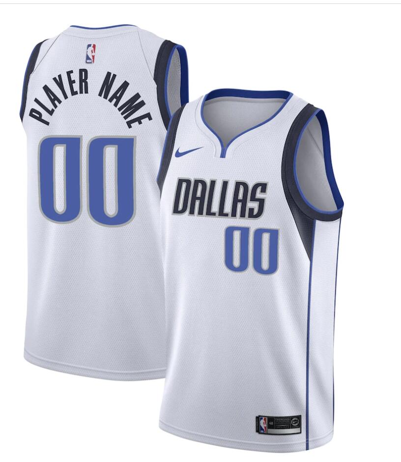 Dallas Mavericks Custom Nike White Association Swingman Jersey